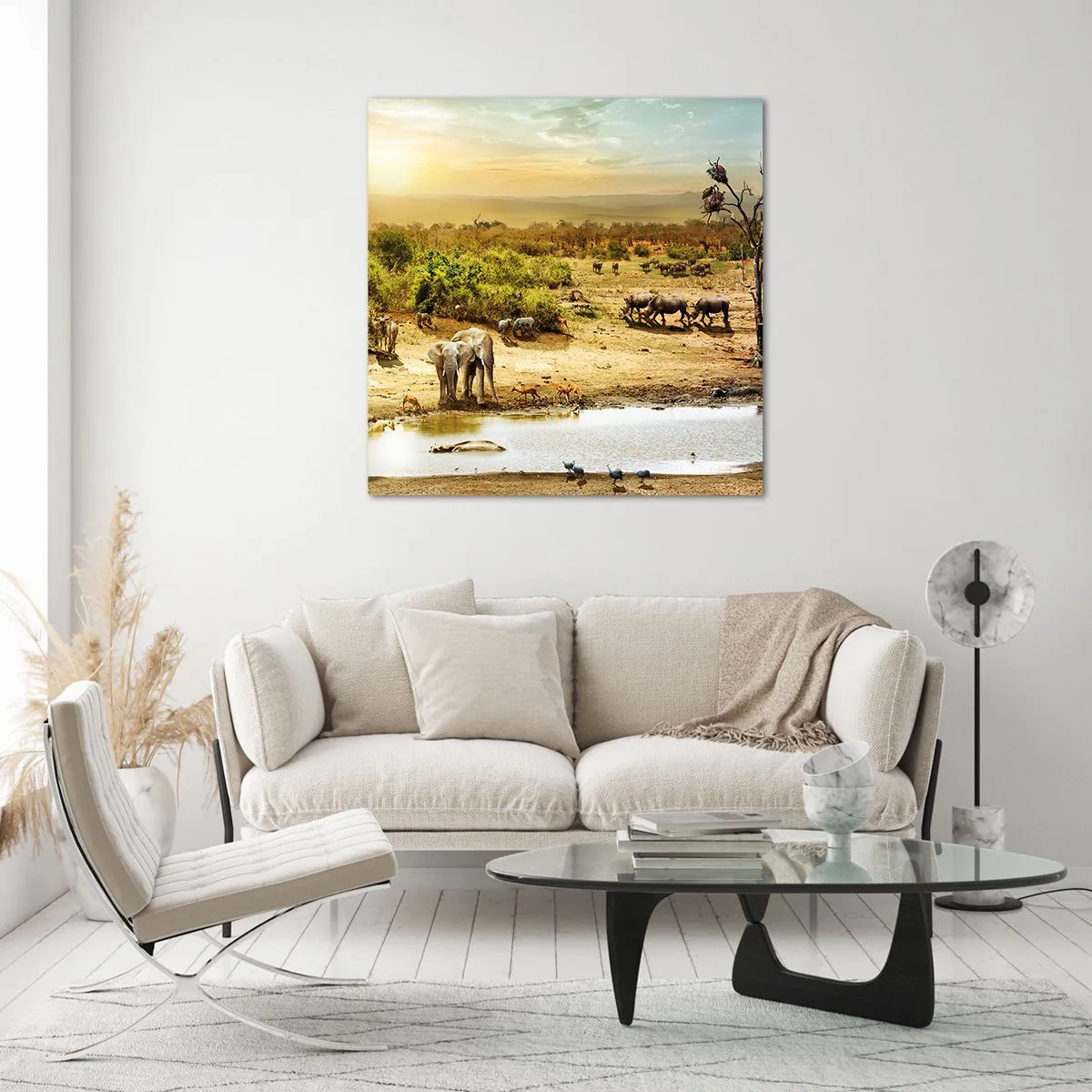 Impression sur verre - Image sur verre - "Et d'Eden coulait une rivière..." - 30x30 cm