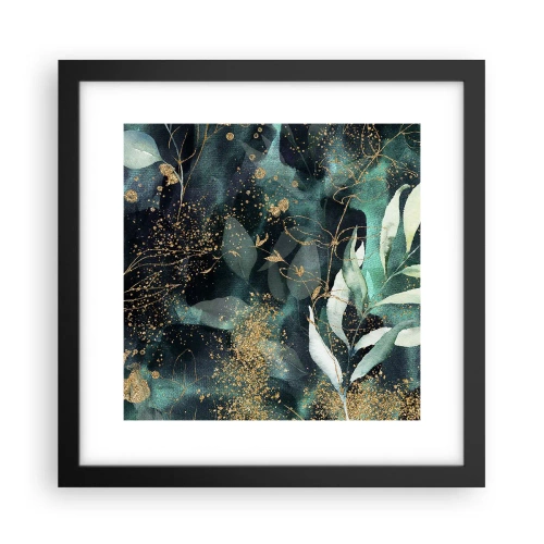 Affiche dans un cadre noir - Poster - Jardin magique - 30x30 cm