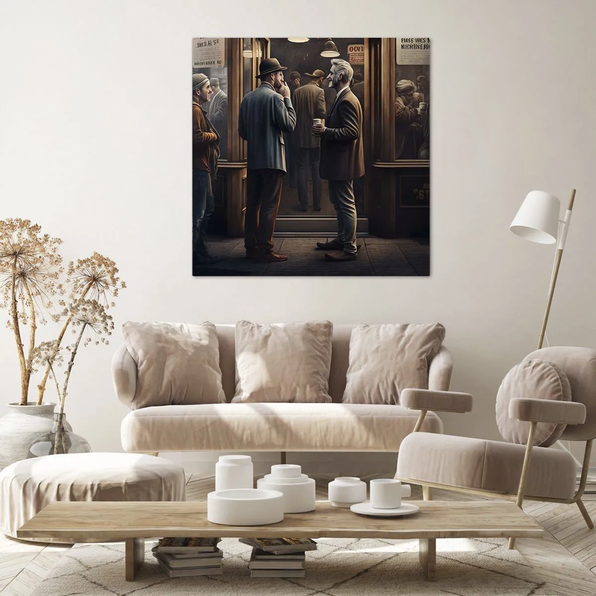 Impression sur toile - Image sur toile - Bon moment de la journée - 40x40 cm