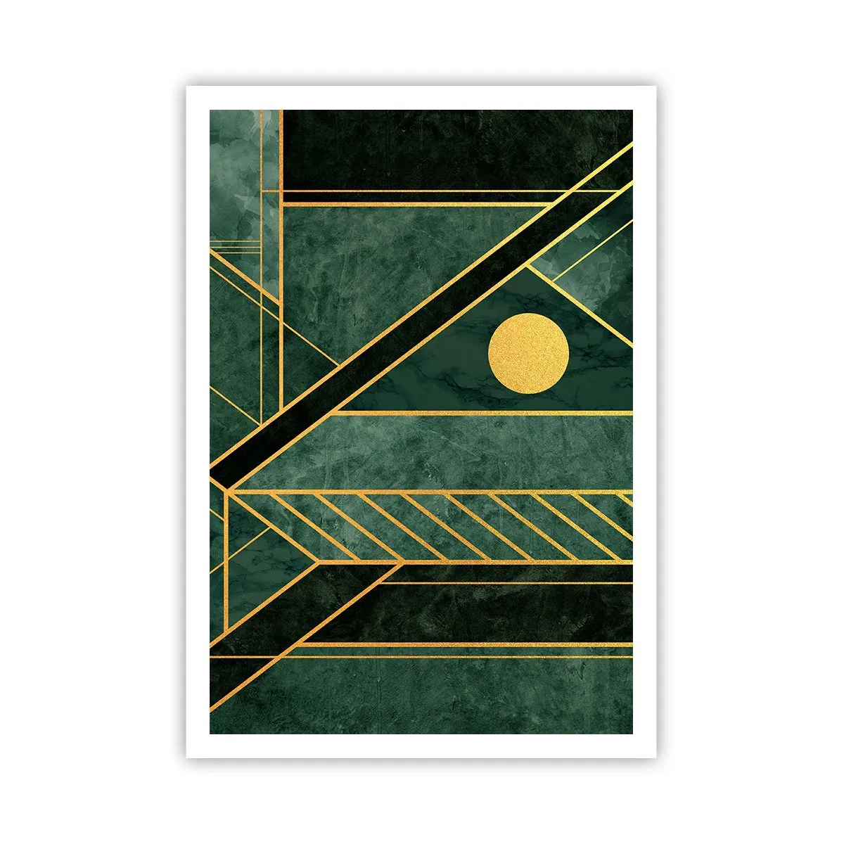 Affiche - Poster - Dynamique or et azur - 70x100 cm