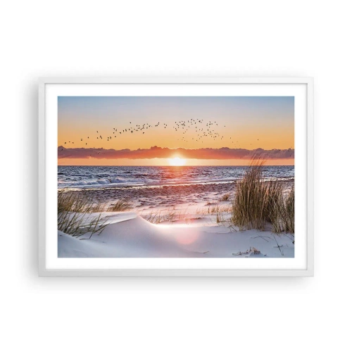 Affiche dans un cadre blanc - Poster - Paysage horizontal - 70x50 cm