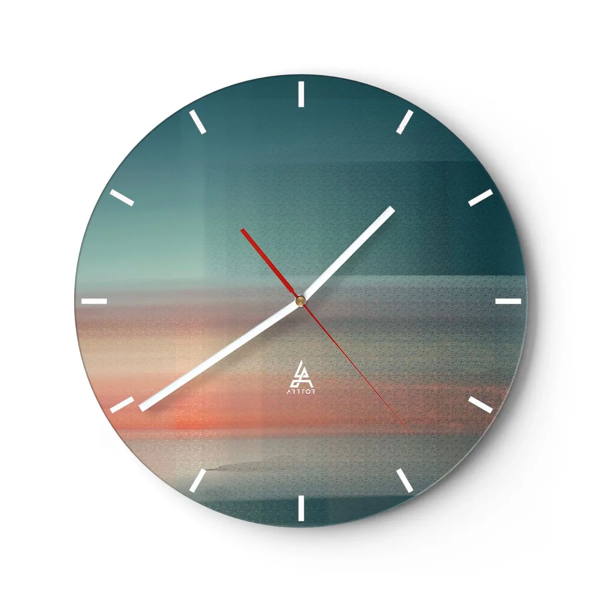 Horloge murale - Pendule murale - Résumé : vagues de lumière - 40x40 cm