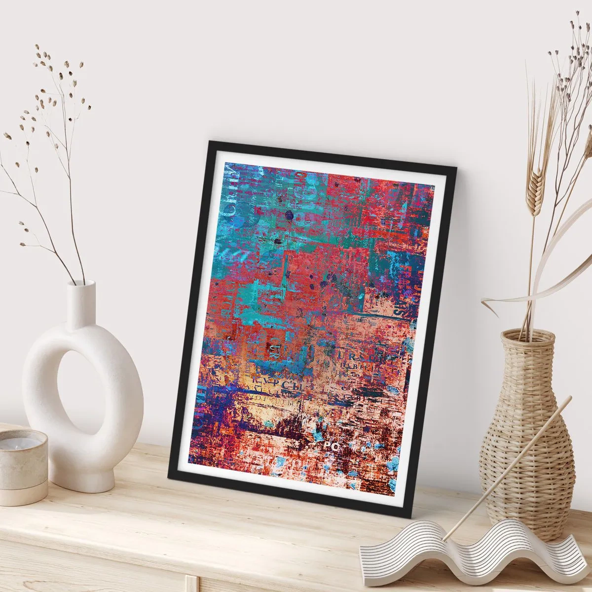 Affiche dans un cadre noir - Poster - Mémoire et oubli - 40x50 cm