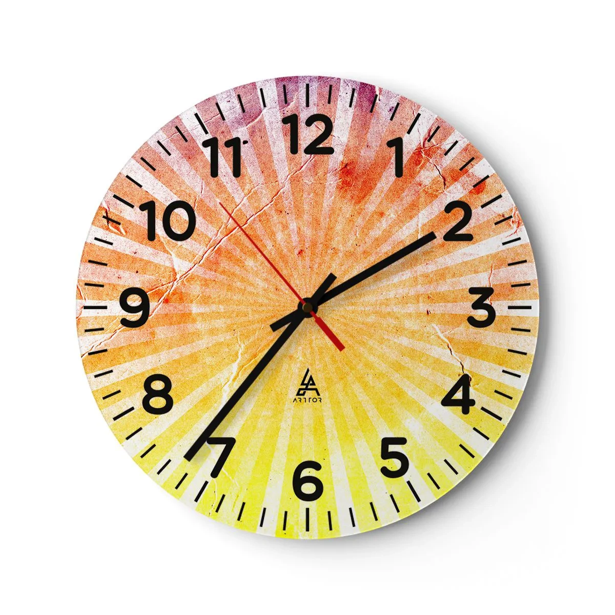 Horloge murale - Pendule murale - Levant et couchant - 40x40 cm