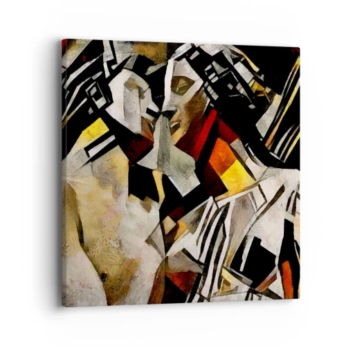 Impression sur toile - Image sur toile - Un baiser sculptural - 40x40 cm