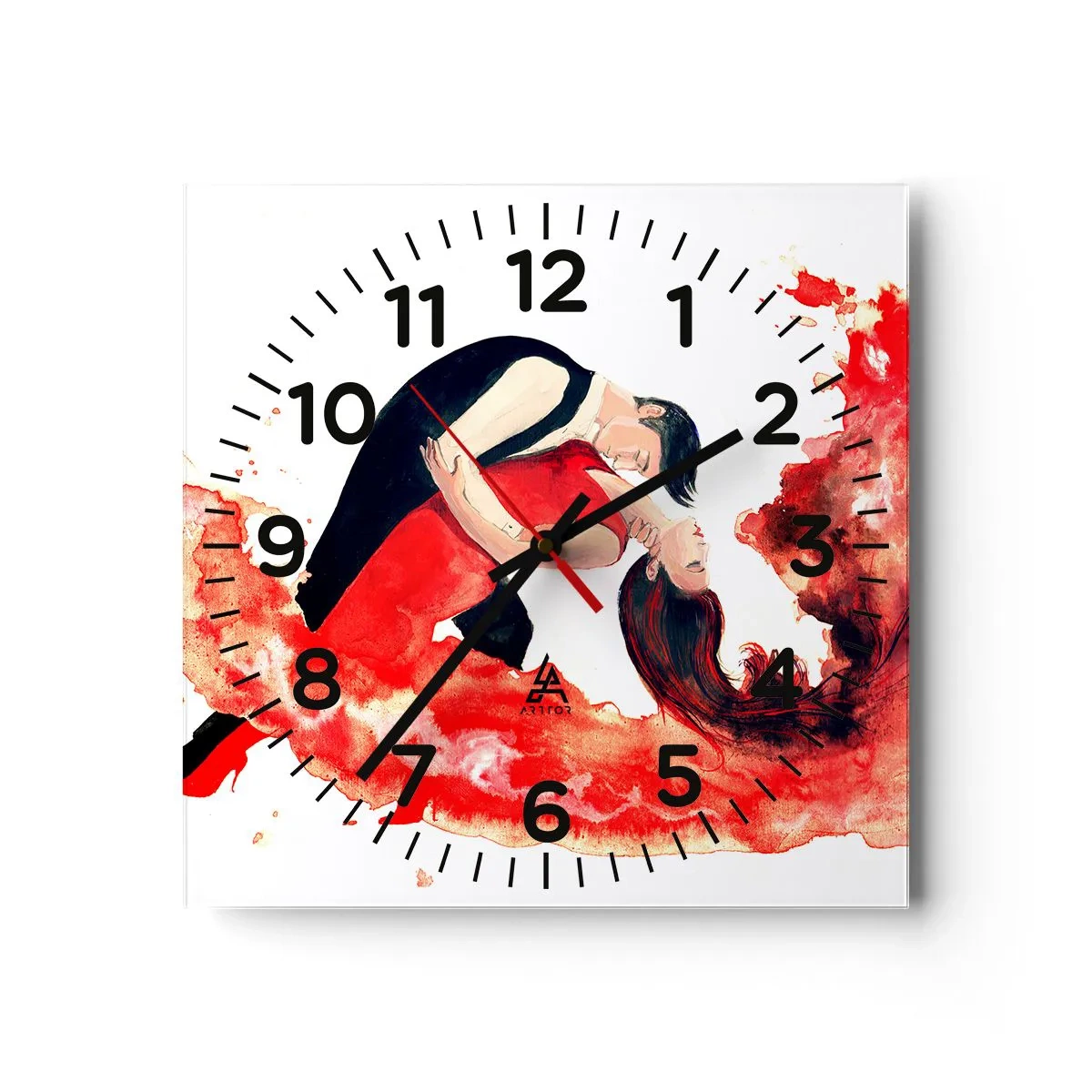 Horloge murale - Pendule murale - Tango - une vague sensuelle - 30x30 cm
