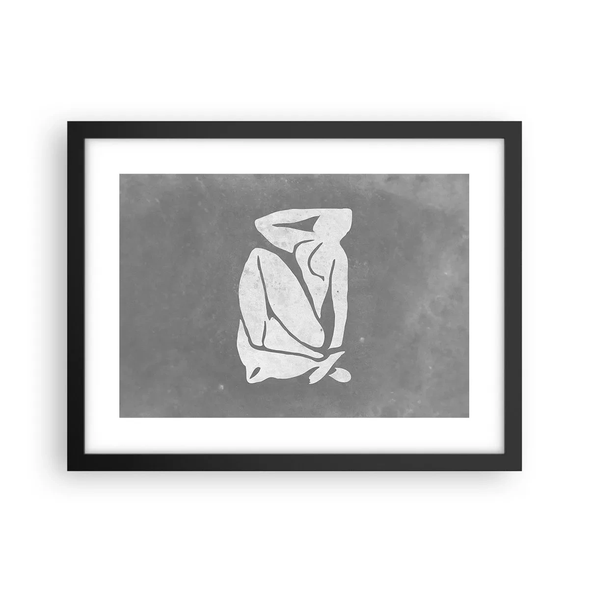 Affiche dans un cadre noir - Poster - En pensée - 40x30 cm