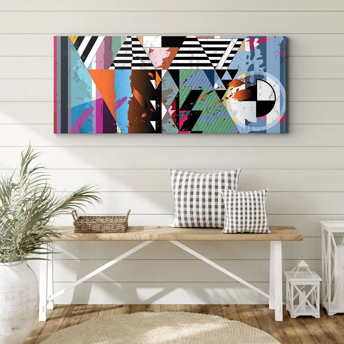 Impression sur toile - Image sur toile - Géométrique et organique - 90x30 cm