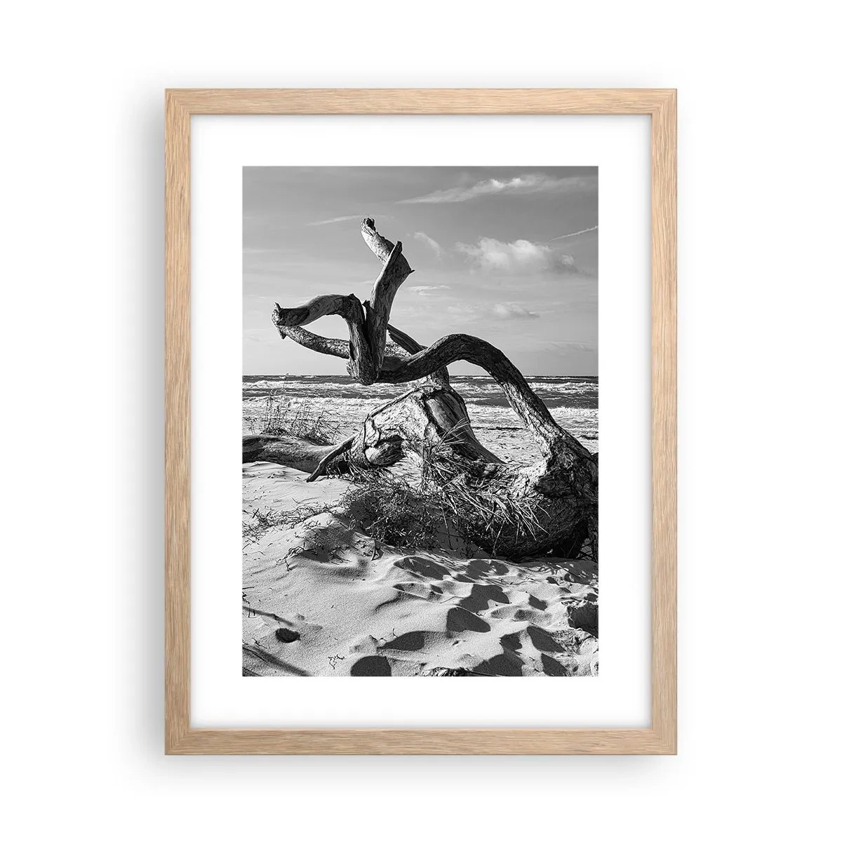 Affiche dans un chêne clair - Poster - Sculpture marine - 30x40 cm