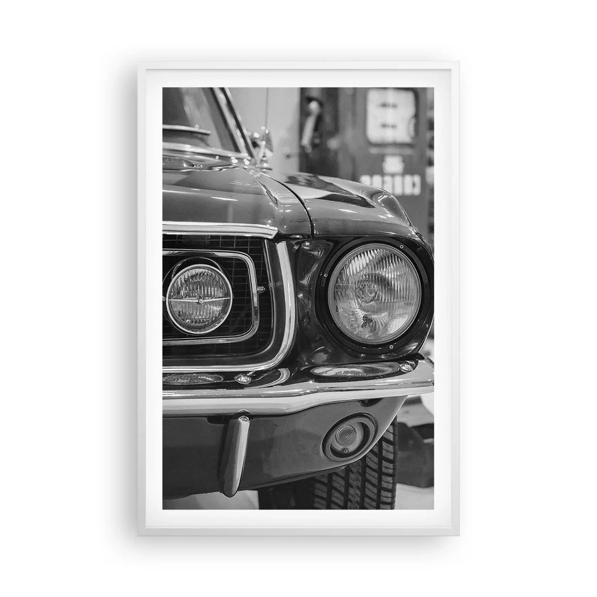 Affiche dans un cadre blanc - Poster - Conduire dur - 61x91 cm
