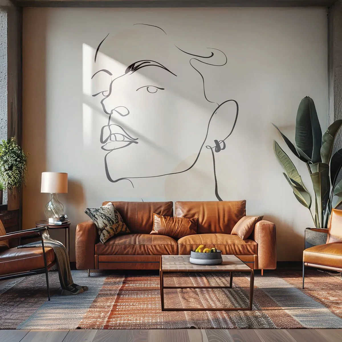 Papier peint sur mesure Standard Eco - Regard fier - Visage de femme, Portrait d'une femme, Graphique