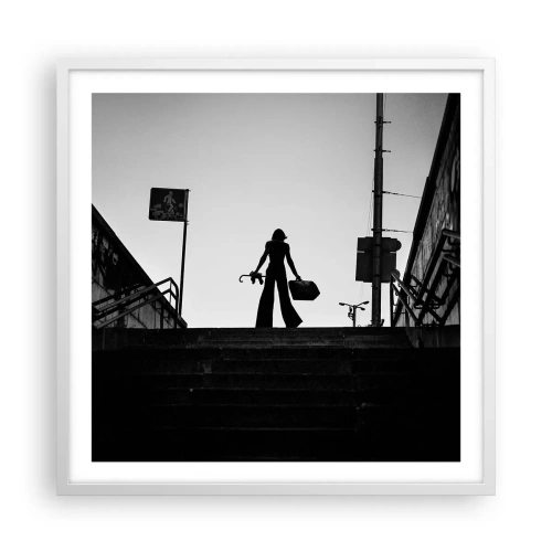 Affiche dans un cadre blanc - Poster - Pèlerinage urbain - 60x60 cm
