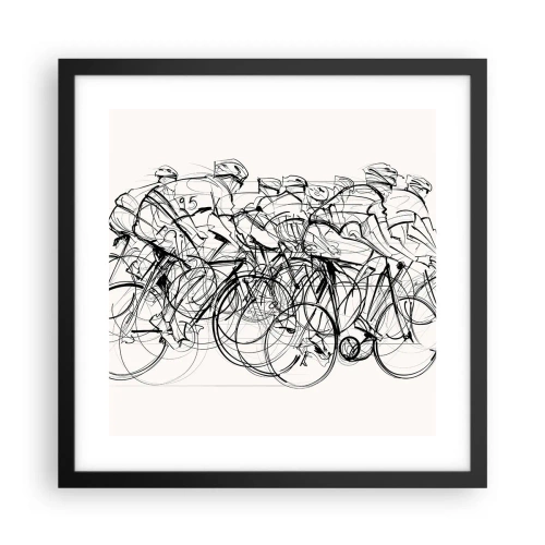 Affiche dans un cadre noir - Poster - Ensemble en équipe - 40x40 cm