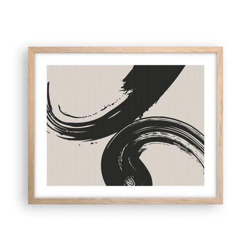 Affiche dans un chêne clair - Poster - Balayage circulaire - 50x40 cm