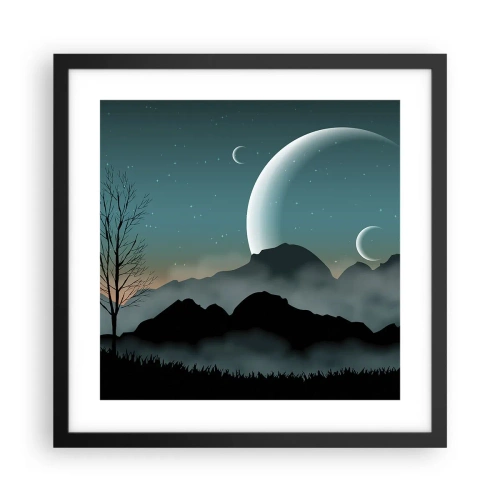 Affiche dans un cadre noir - Poster - Carnaval de la nuit étoilée - 40x40 cm