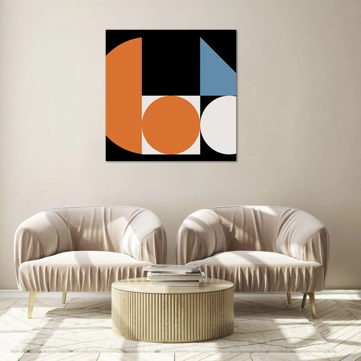 Impression sur verre - Image sur verre - Rangement de figures - 60x60 cm