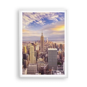 Affiche dans un cadre blanc - Poster - Atteindre les nuages ​​eux-mêmes - 70x100 cm