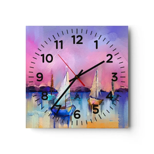 Horloge murale - Pendule murale - Direction: les eaux larges - 30x30 cm