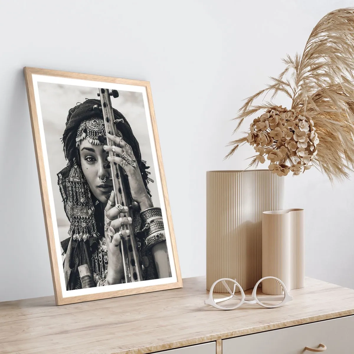 Affiche dans un chêne clair - Poster - Musique de l'Orient elle-même - 70x100 cm