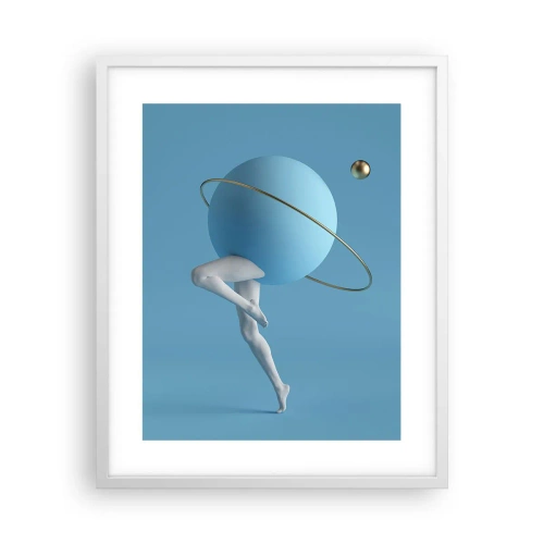 Affiche dans un cadre blanc - Poster - Et les planètes deviennent folles - 40x50 cm