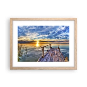 Affiche dans un chêne clair - Poster - Le vent se repose - 40x30 cm