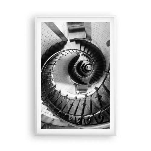 Affiche dans un cadre blanc - Poster - De plus en plus haut - 61x91 cm