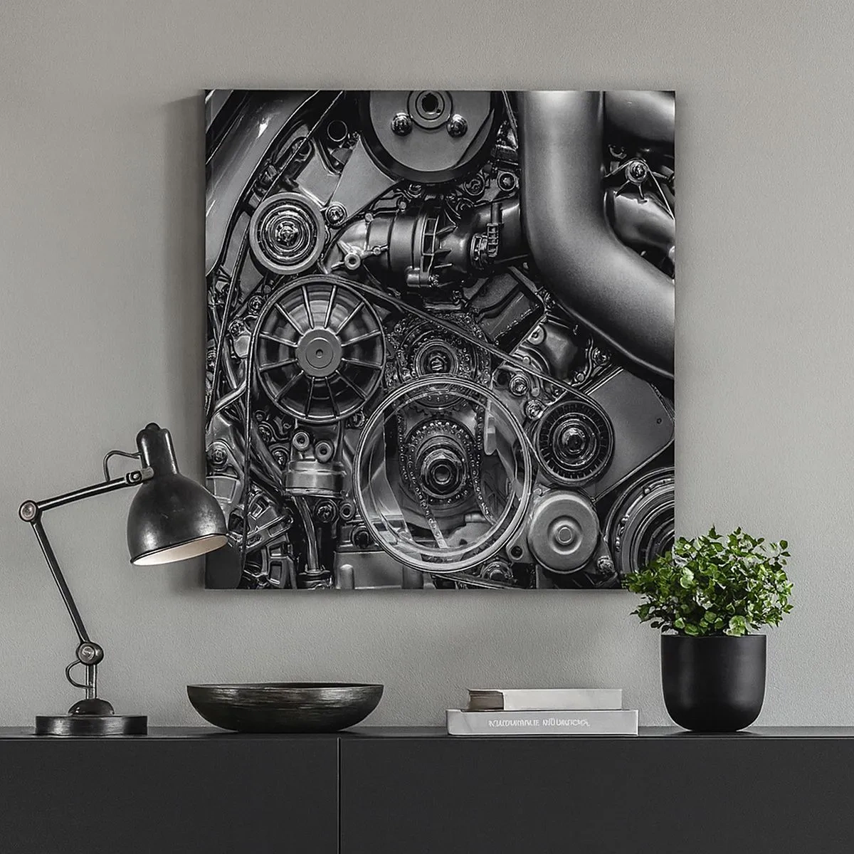 Impression sur toile - Image sur toile - Poésie mécanique - 30x30 cm