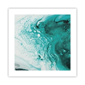 Affiche - Poster - Se fondre dans le bleu et le turquoise - 40x40 cm