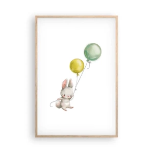 Affiche dans un chêne clair - Poster - Moi aussi je vole! - 61x91 cm