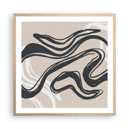 Affiche dans un chêne clair - Poster - Expression multipliée - 60x60 cm