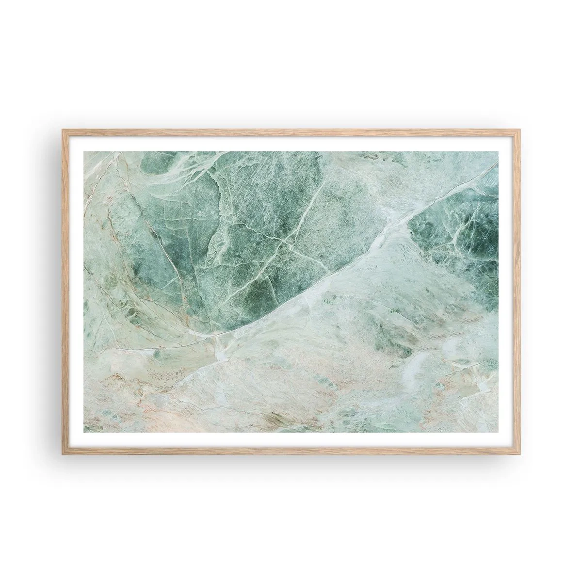 Affiche dans un chêne clair - Poster - La noble froideur de la pierre - 100x70 cm