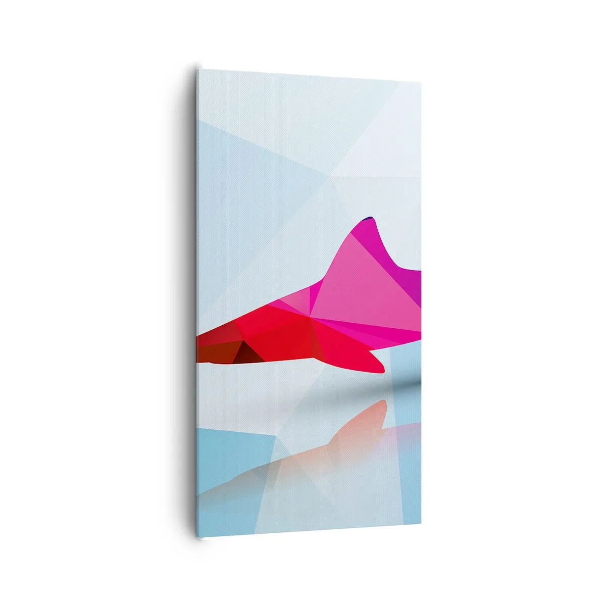 Impression sur toile - Image sur toile - Un requin dans un espace de cristal - 65x120 cm