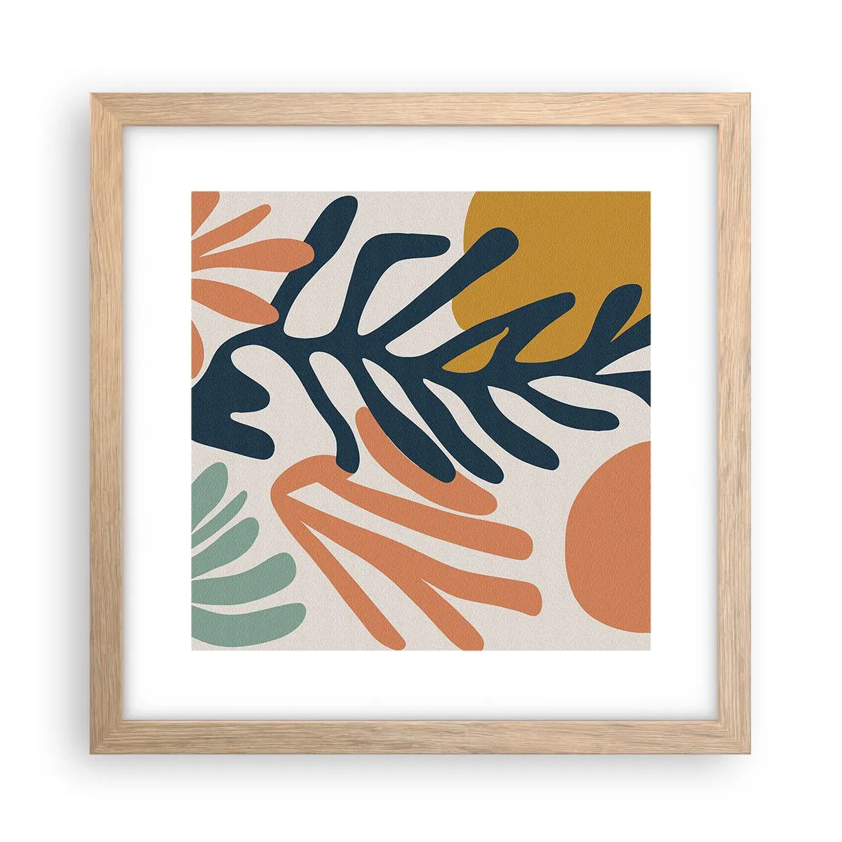 Affiche dans un chêne clair - Poster - Mers de corail - 30x30 cm