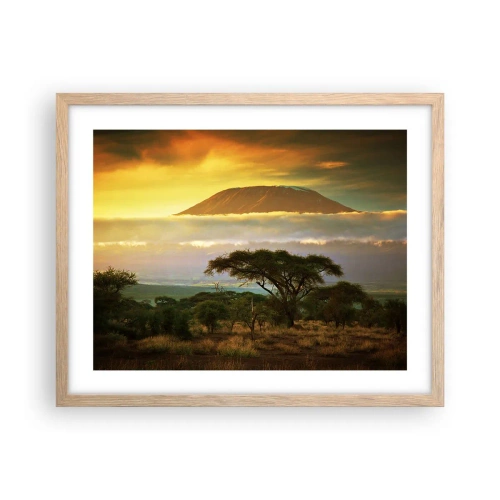 Affiche dans un chêne clair - Poster - Un rêve de voyageur - 50x40 cm