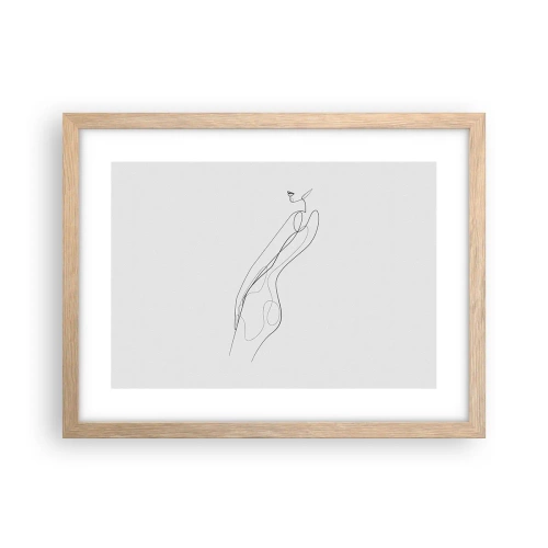 Affiche dans un chêne clair - Poster - Juste une promesse - 40x30 cm