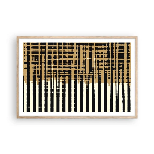 Affiche dans un chêne clair - Poster - Abstraction architecturale - 91x61 cm