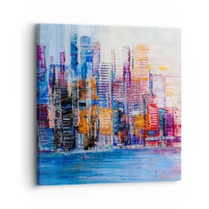 Impression sur toile - Image sur toile - Une métropole joyeuse - 30x30 cm