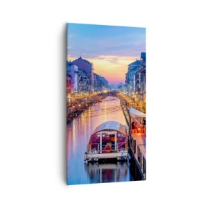 Impression sur toile - Image sur toile - Soirée de lumière et de jeu - 55x100 cm