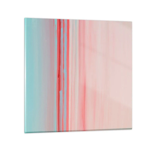 Impression sur verre - Image sur verre - Abstraction à l'aube - 40x40 cm