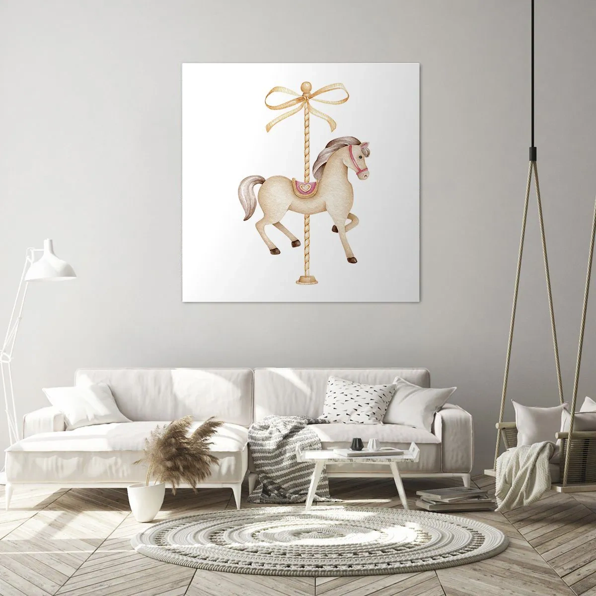 Impression sur toile - Image sur toile - Un trot gracieux - 40x40 cm