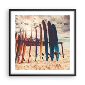 Affiche dans un cadre noir - Poster - Bonne nuit, à demain - 50x50 cm