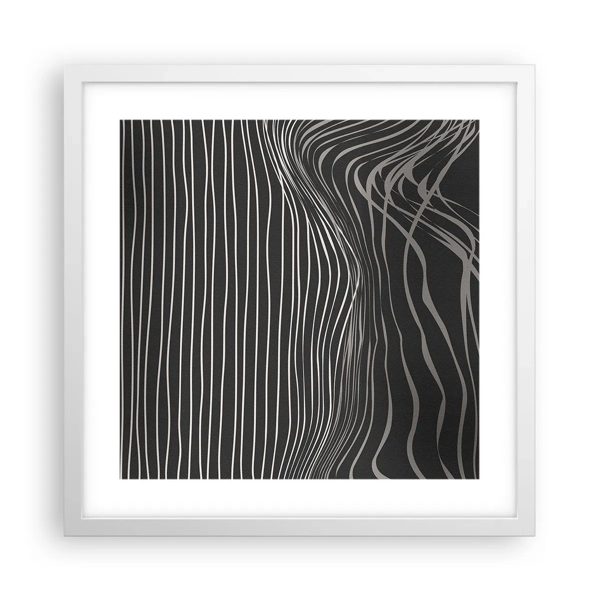 Affiche dans un cadre blanc - Poster - Rythme et accent - 40x40 cm