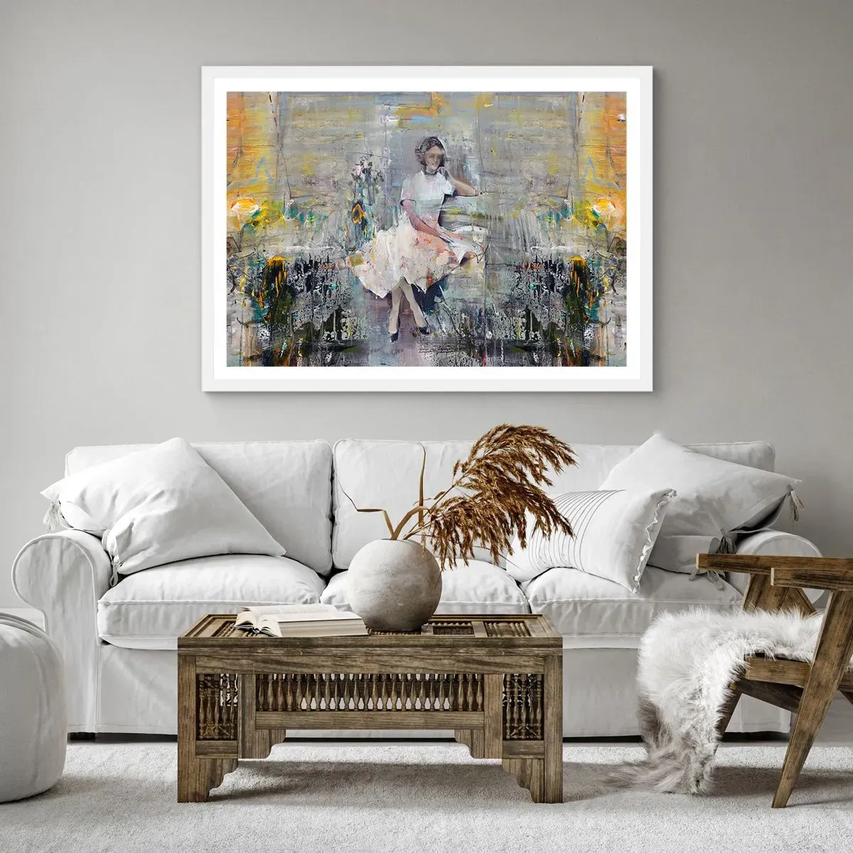 Affiche dans un cadre blanc - Poster - Classique et moderne - 70x50 cm