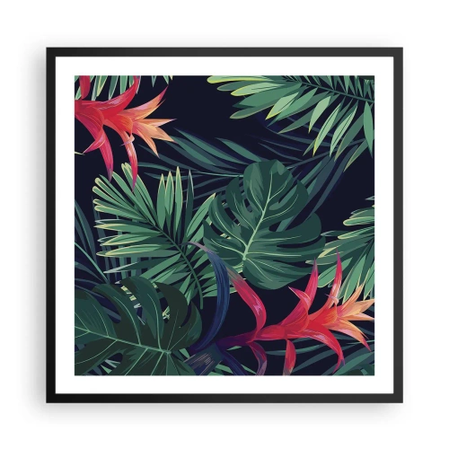 Affiche dans un cadre noir - Poster - immergé dans la nature - 60x60 cm