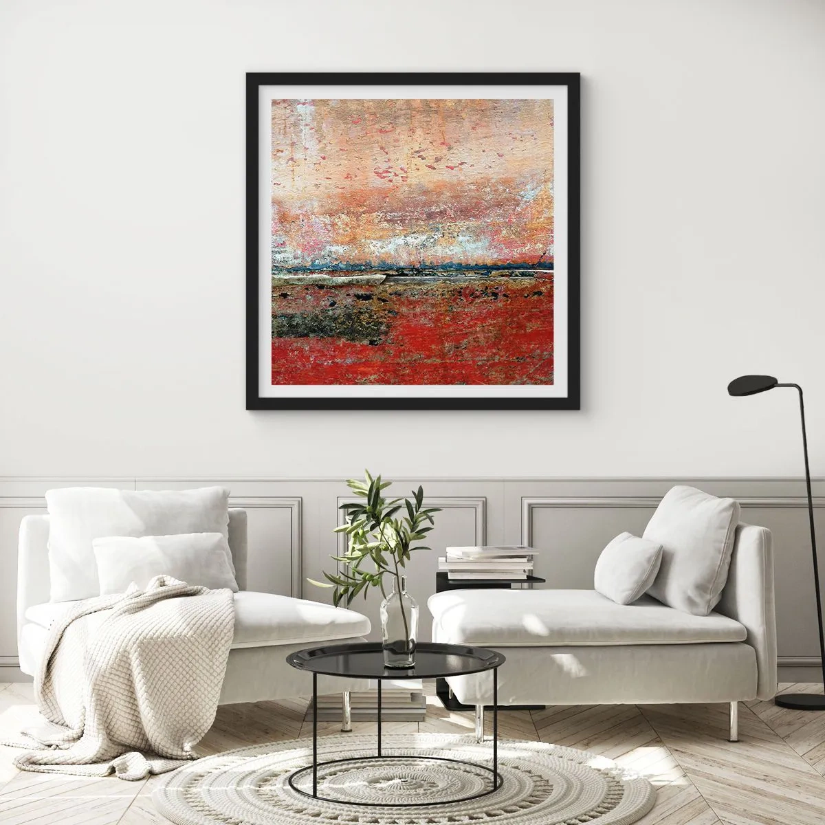 Affiche dans un cadre noir - Poster - C'est peut-être la mer - 50x50 cm