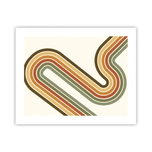 Affiche - Poster - En zig zag vers le but - 50x40 cm