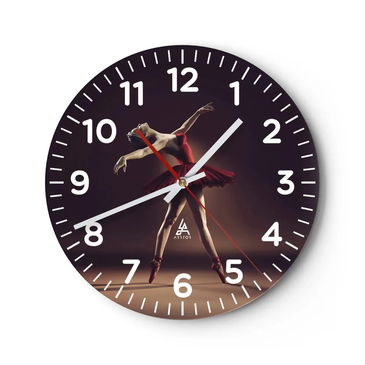 Horloge murale - Pendule murale - Une danseuse étoile - 40x40 cm