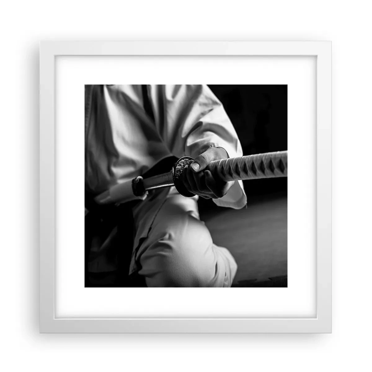 Affiche dans un cadre blanc - Poster - Âme de guerrier - 30x30 cm