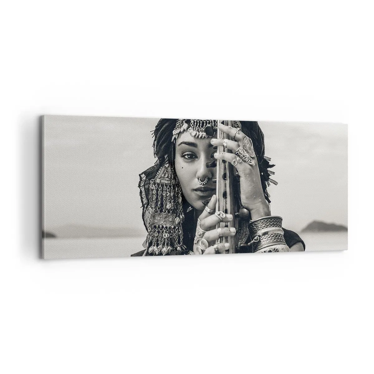 Impression sur toile - Image sur toile - Musique de l'Orient elle-même - 100x40 cm