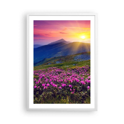 Affiche dans un cadre blanc - Poster - … Et autour, ça sent le pin des montagnes et l'odeur de la prairie - 50x70 cm